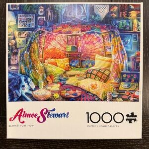 Buffalo Aimee Stewart 1000-Piece Puzzle - Blanket Fort 1979 Colorful Design